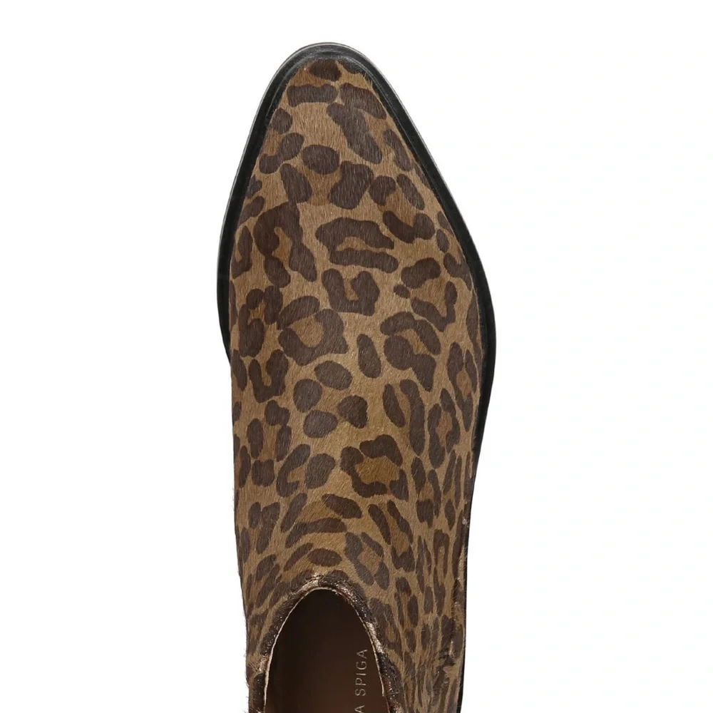 Via Spiga Emelin Cheetah Print Leather Ankle Boot